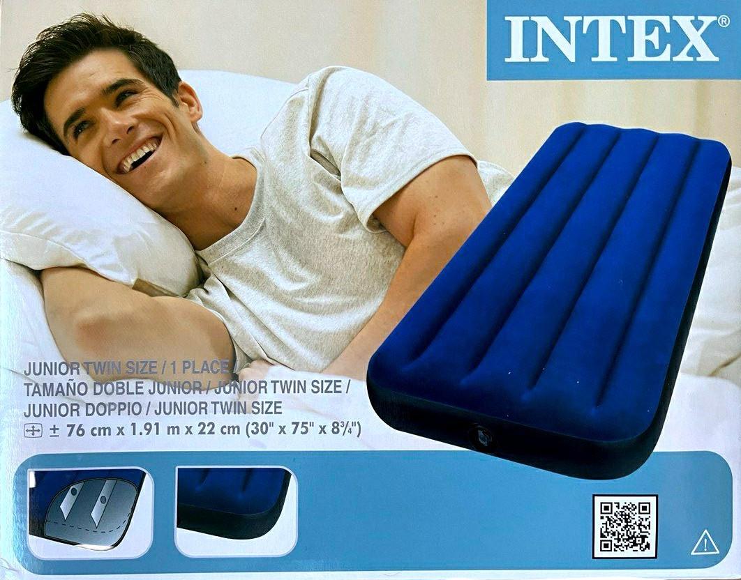 Надувной матрас Intex одноместный 76x191x22 см (1678667634). - фото 2 Надувной матрас Intex одноместный 76x191x22 см (1678667634). - фото 2