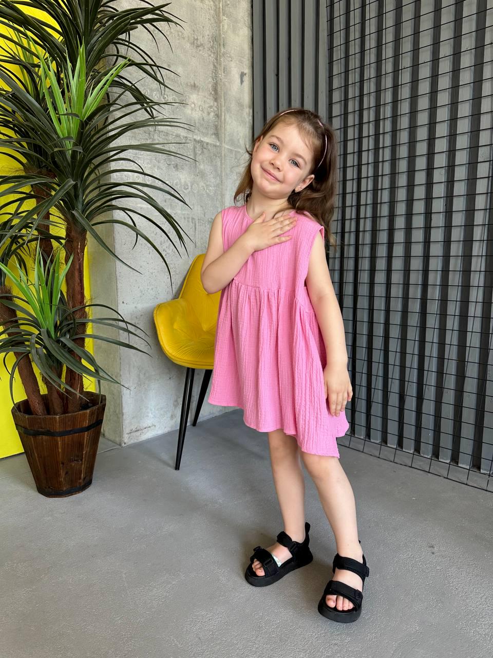 Платье детское муслин 104-110 см Розовый (Р5051-920/Д)