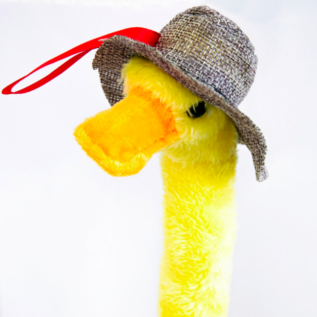 Интерактивная игрушка Dancing duck Танцующая утка в шляпке Желтый - фото 2