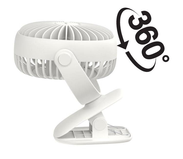 Вентилятор портативний настільний BASEUS Box Clamping Fan 360 2000 mAh 3.5W 3.7V - фото 5