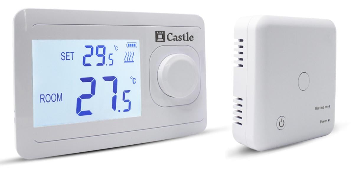 Терморегулятор для котла Castle АС8038G-RF бездротовий з радіоканалом (2125) Терморегулятор для котла Castle АС8038G-RF бездротовий з радіоканалом (2125)