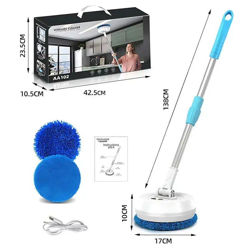 Швабра для уборки полов с двумя насадками 3,7 В/1200 мАч (USBAA102) - фото 6