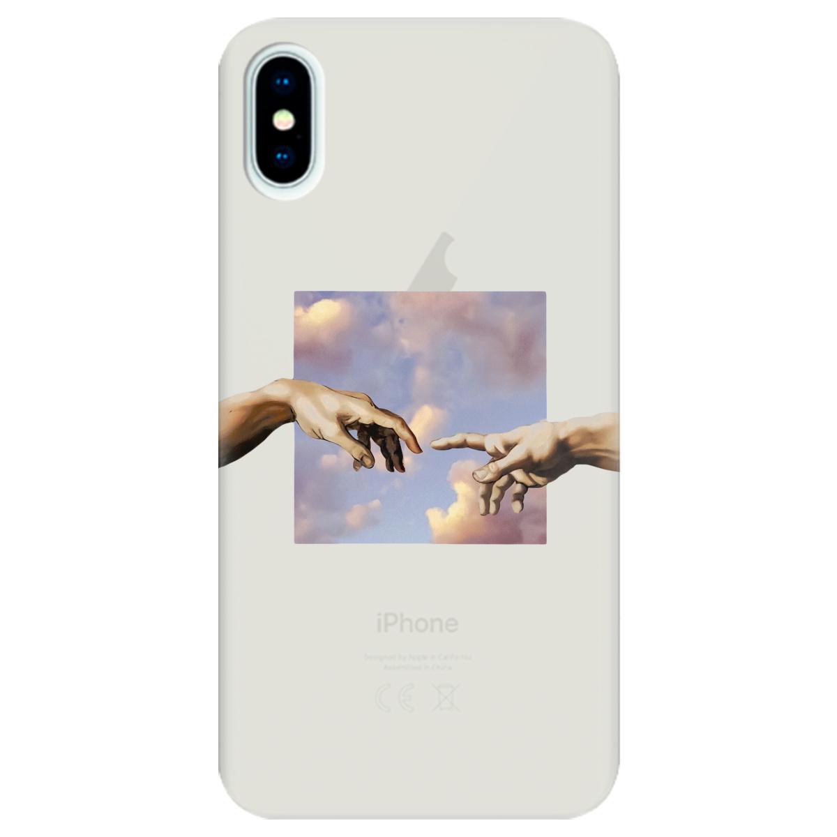 Силиконовый чехол Zorrov для Apple iPhone X - Hands (10270080258116087)