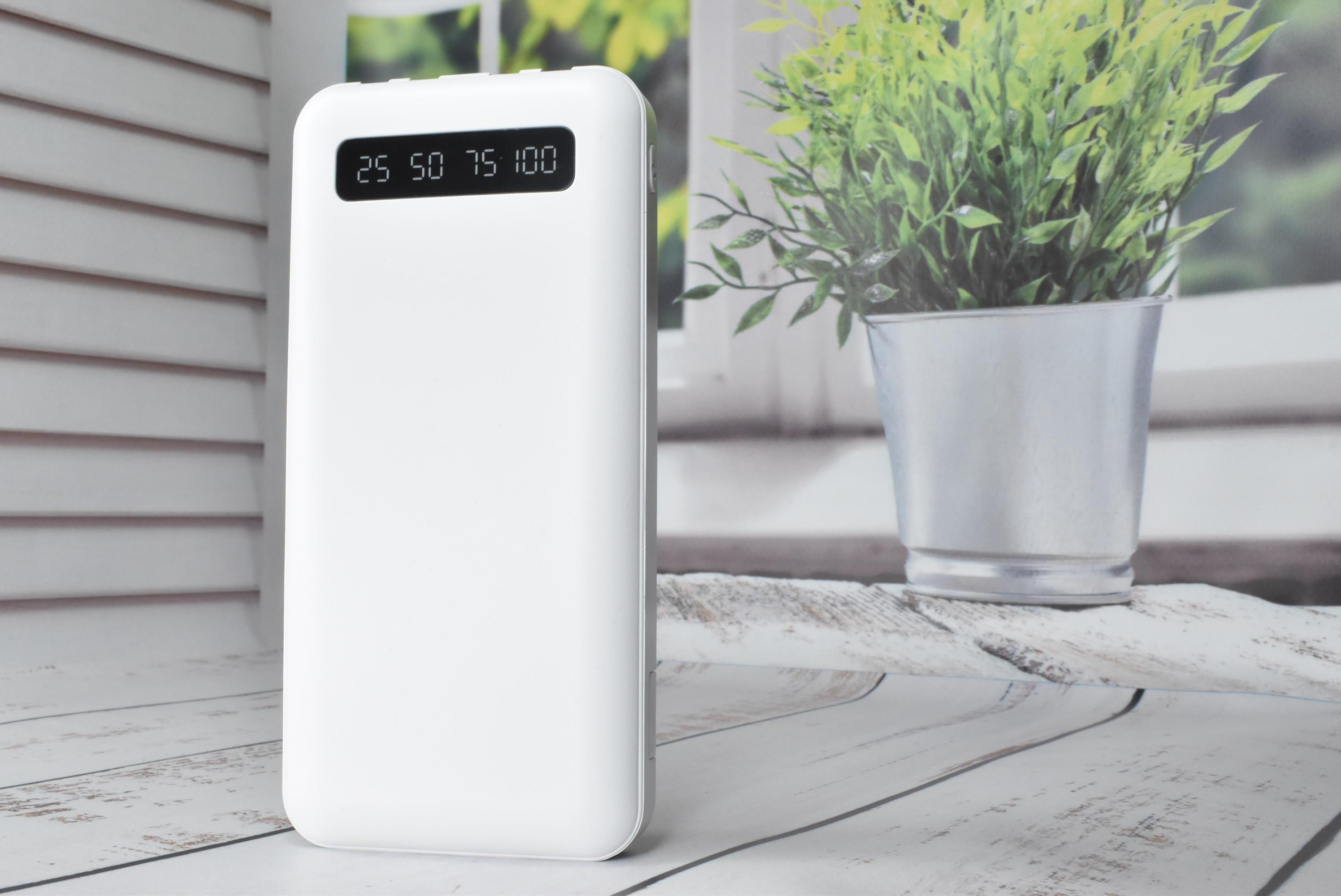 Повербанк KJ-Z23 10000 mAh 5 В с фонариком White
