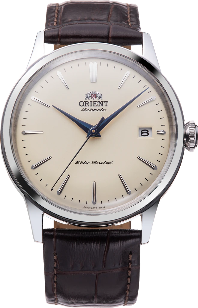 Наручний годинник чоловічий Orient Bambino Version 7 RA-AC0M04Y10B з сталевим корпусом WR 30 м Бежевий (3124939540)