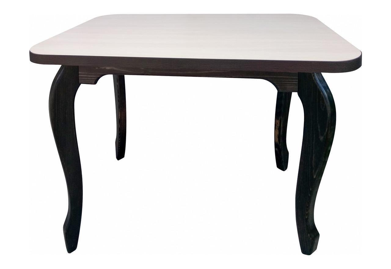 Стол обеденный с фигурными ножками МАКСИ-МЕбель 900 Дуб молочный/Венге темный (10509)