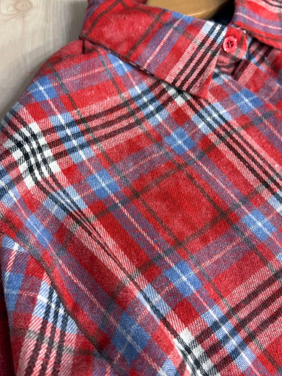 Сорочка жіноча YZY 7765 в клітинку оверсайз широка варена OS Червоний (4917) - фото 2 Сорочка жіноча YZY 7765 в клітинку оверсайз широка варена OS Червоний (4917) - фото 2