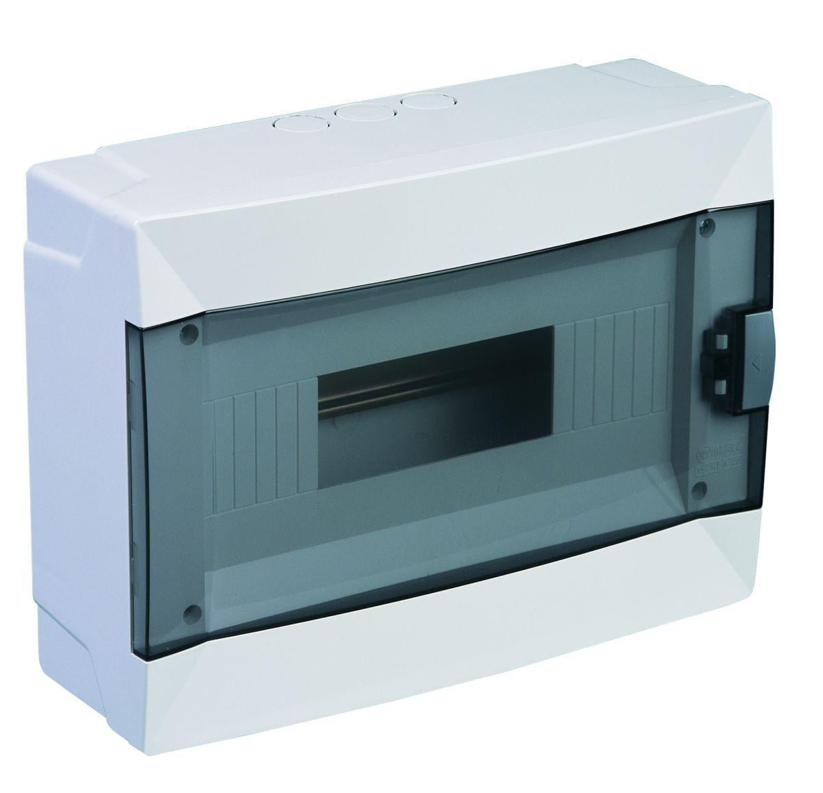 Щит Makel 12-модульный для открытого монтажа с прозрачной дверцей (63112)