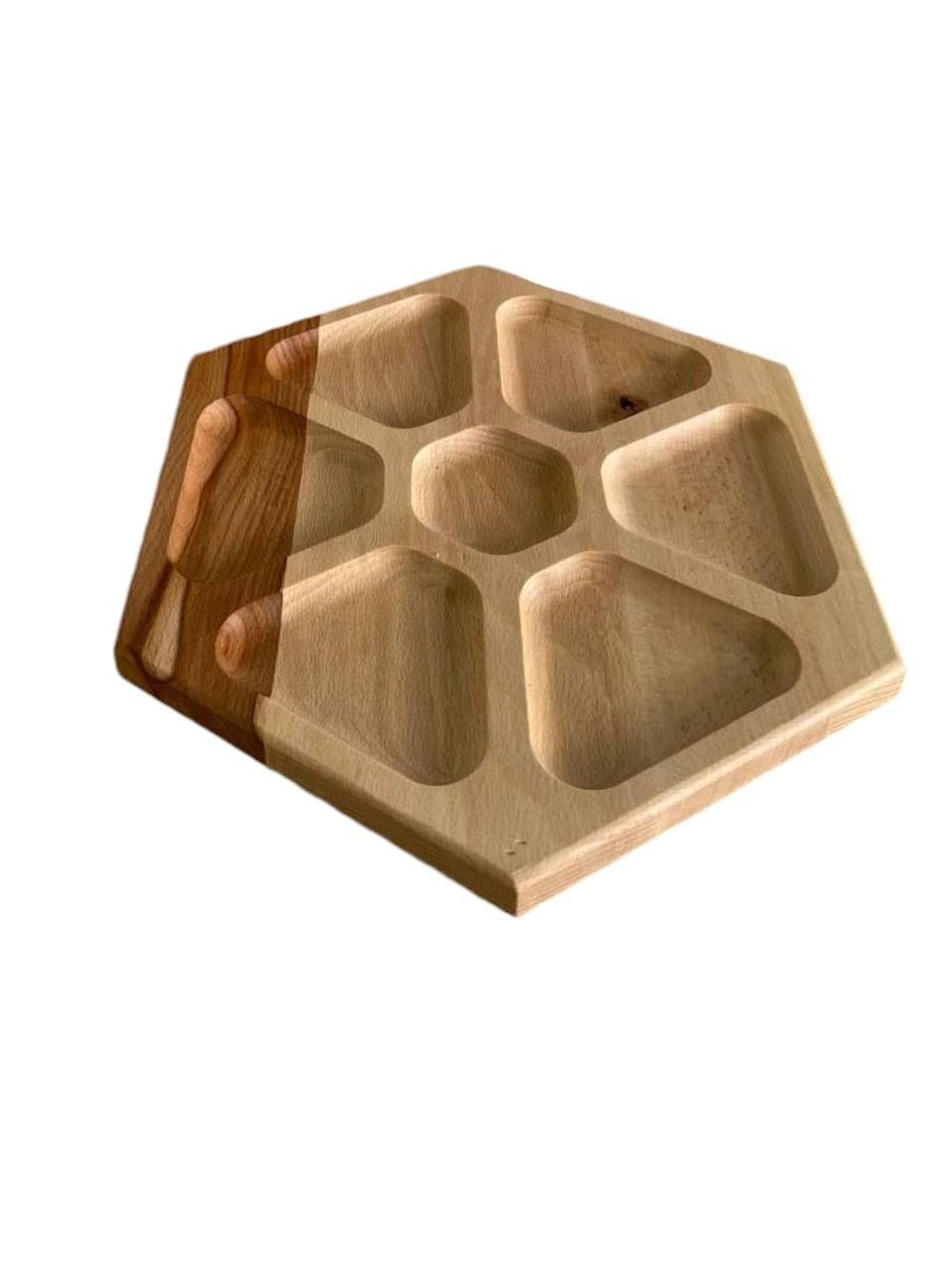 Менажница бук 6 секций 35 см (1838585429)