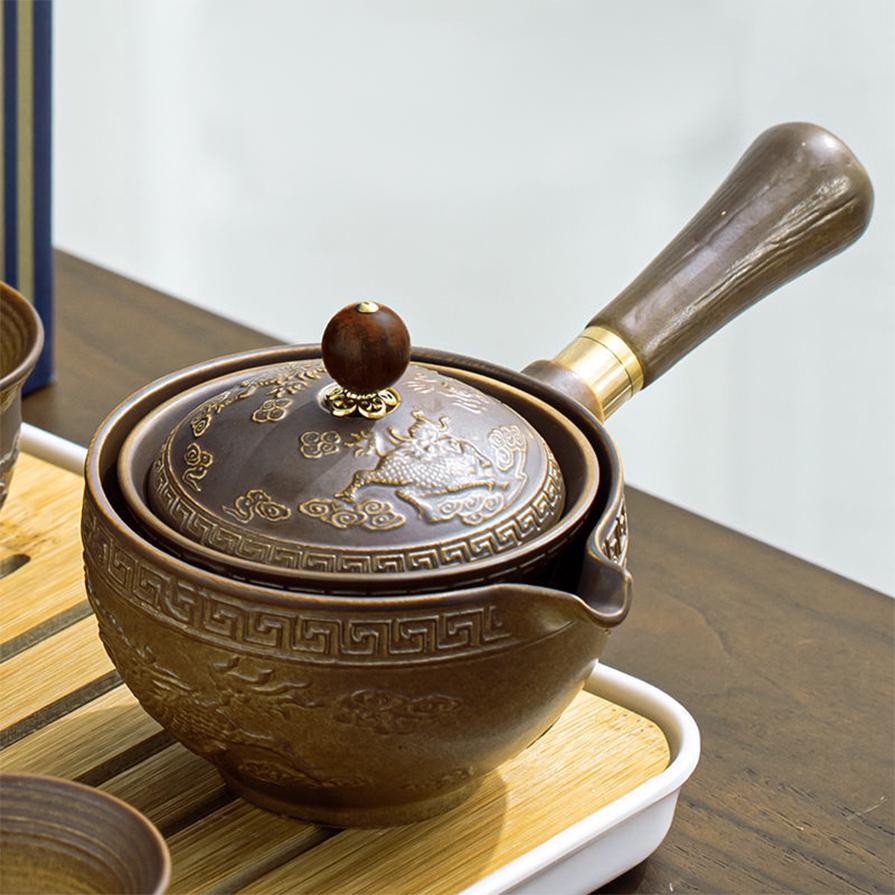 Дорожній набір для чайної церемонії керамічний Brown - фото 2 Дорожній набір для чайної церемонії керамічний Brown - фото 2