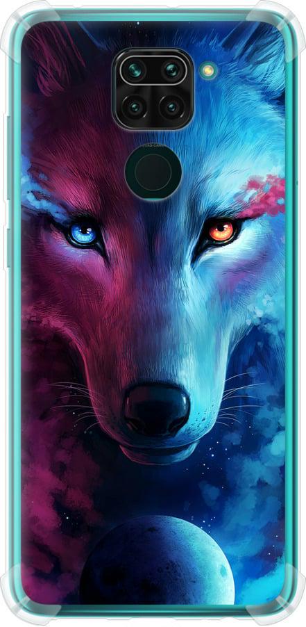 Чехол на Xiaomi Redmi Note 9 Арт-волк (3999sp-2017-42517)
