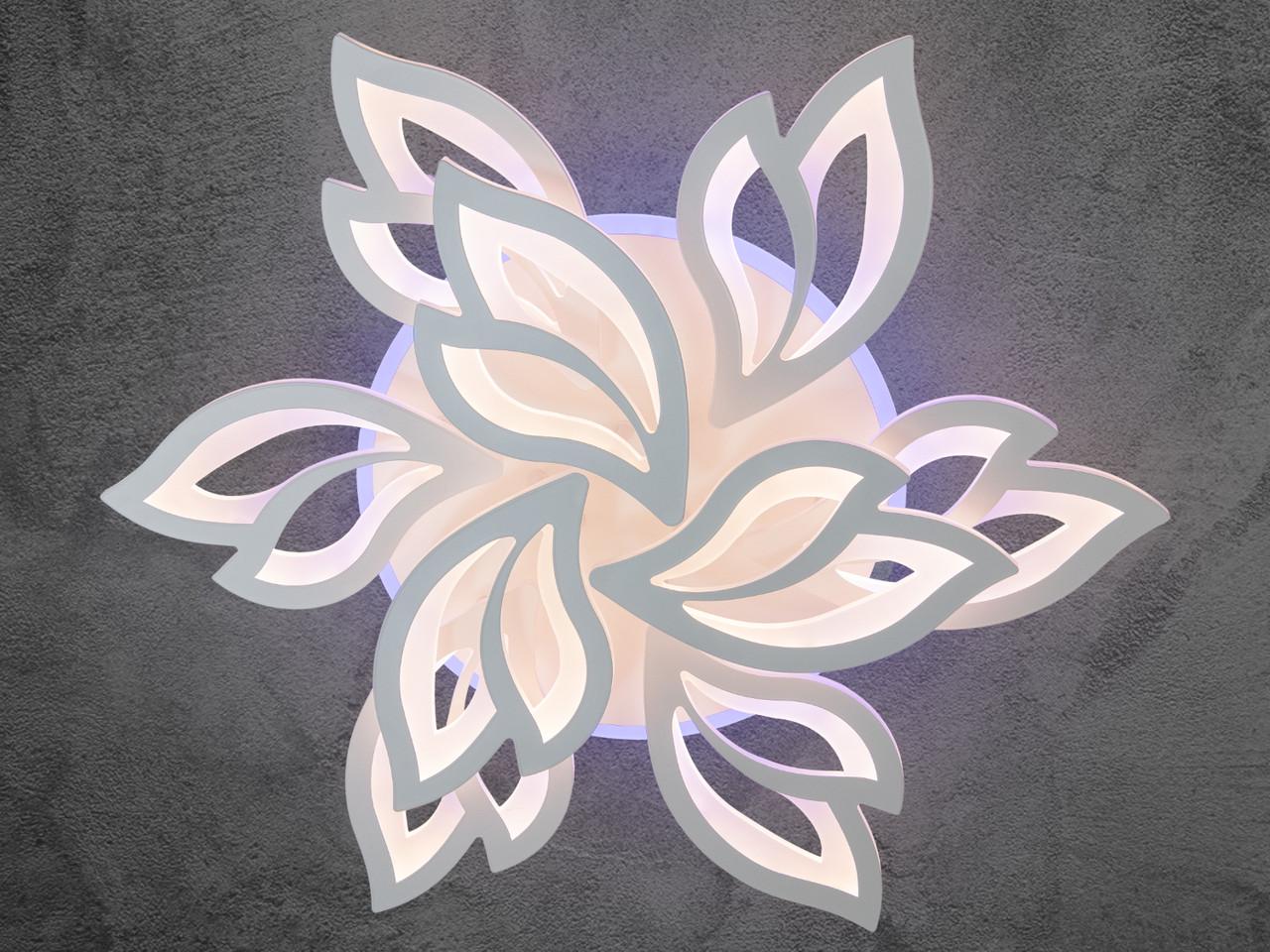 Люстра LED в гостиную с пультом 8165-6+3WH-LS 140 W на 20 м2 Белый (2437060107) - фото 3