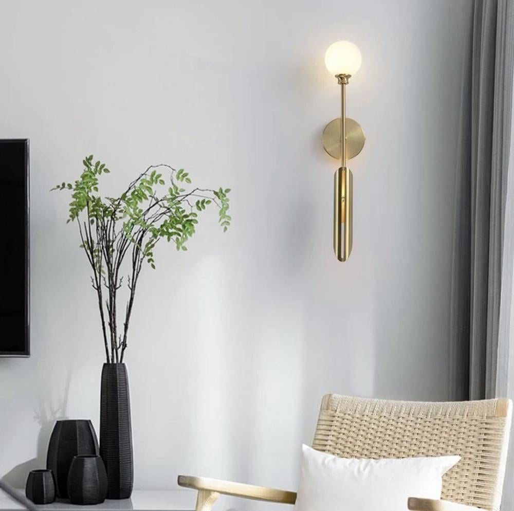 Бра Line.F W 1826 у продовженому корпусі з білим матовим плафоном (648_907)