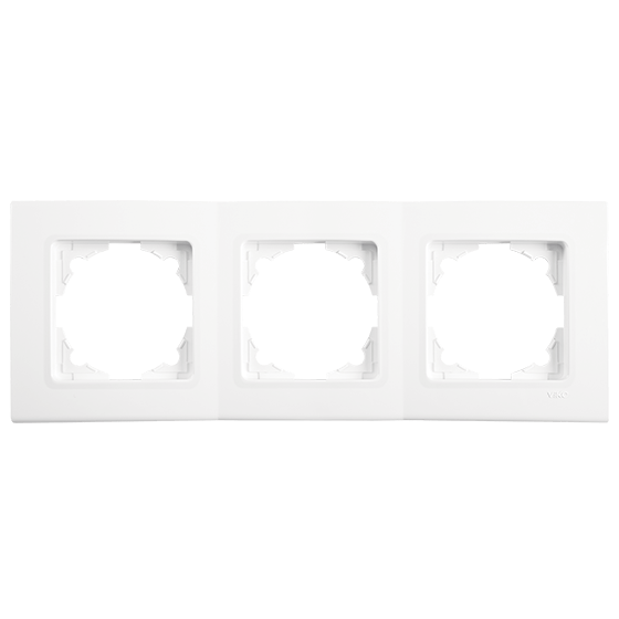 Рамка для розетки Viko Linnera 3-х горизонтальная Белый 91480003)