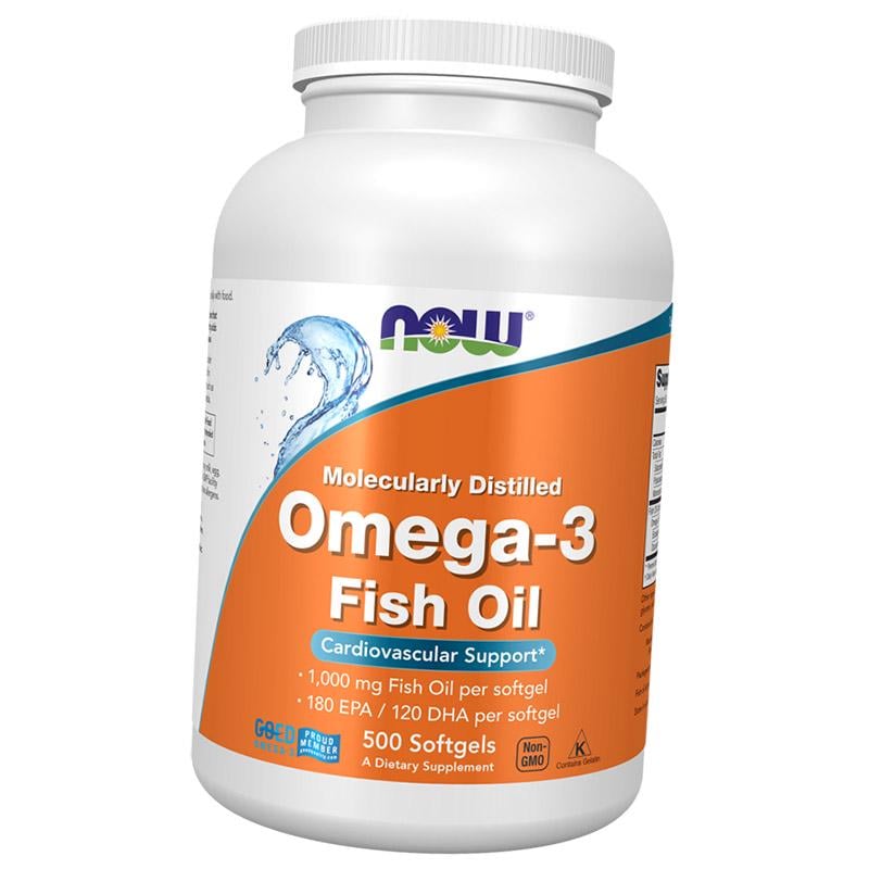 Омега 3 дистильована Now Foods Omega-3 1000 500 гел. капс. (67128007)