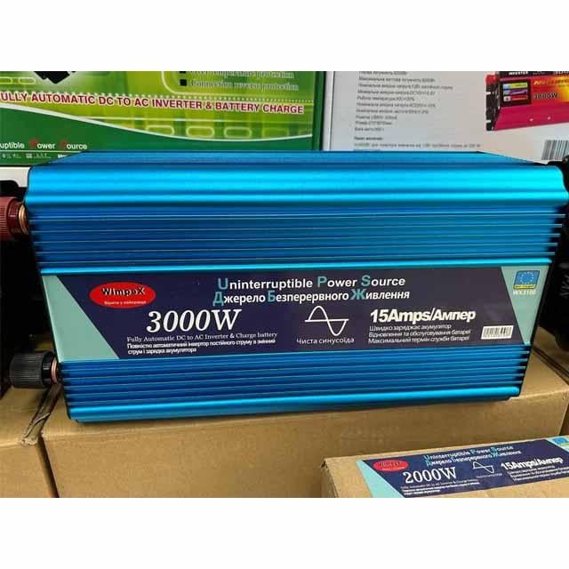 Преобразователь напряжения автомобильный Wimpex WX-3100 3000 W 12/220 V чистая синусоида (13407353) - фото 2