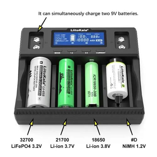Зарядний пристрій LiitoKala Lii-D4XL на 4 акумулятори - фото 6
