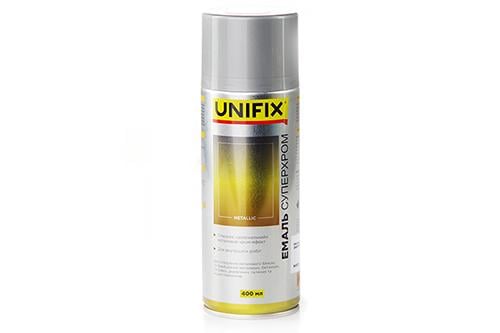 Эмаль акриловая суперхром Unifix 400 мл Серебро с зеркальным эффектом