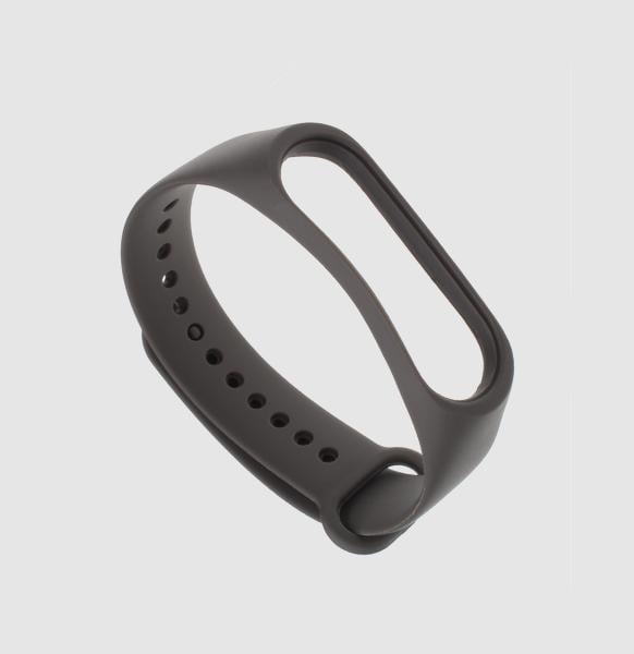 Ремешок для смарт-часов Xiaomi Mi Smart Band 6/5 силиконовый Серый/Коричневый (2419P)