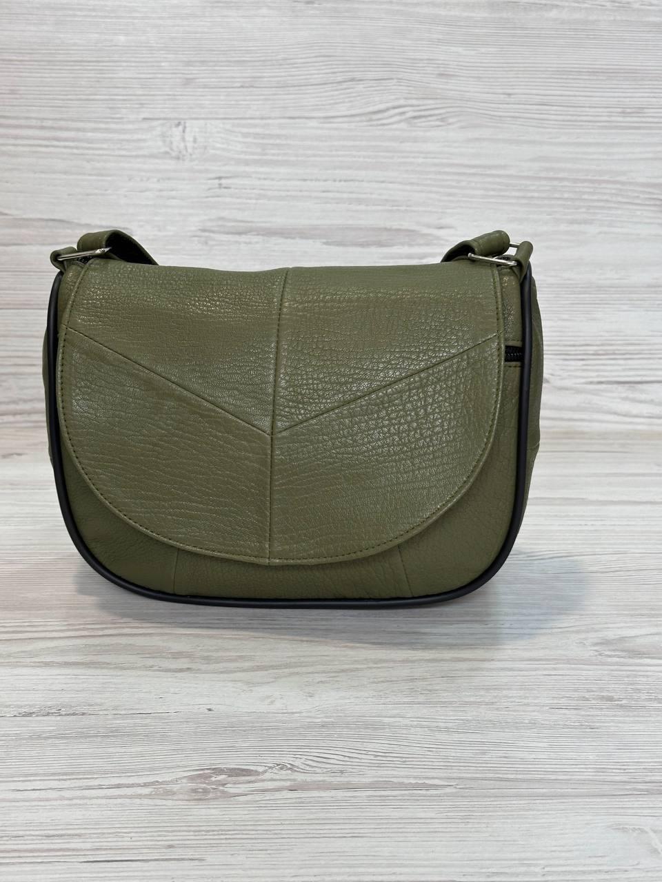 Сумка женская натуральная кожа Зеленый (103029/1)