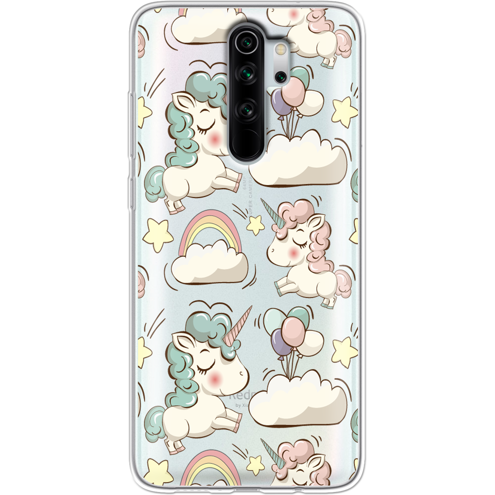 Чохол Boxface Xiaomi Redmi Note 8 Pro Unicorns Прозорий силікон (38222-cc2-38222)