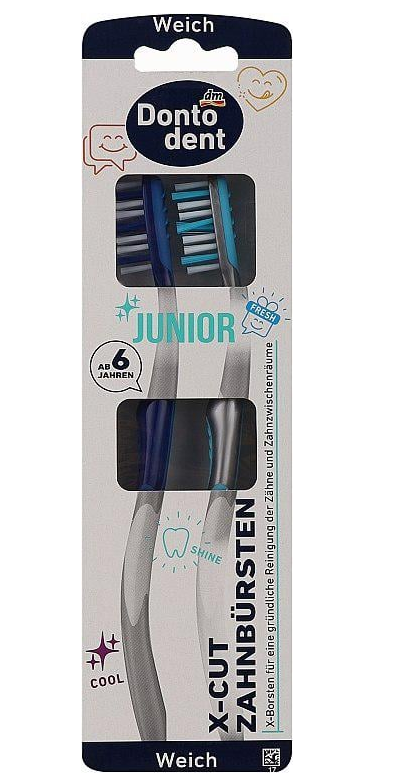Зубна щітка Dontodent Junior X-Cut від 6 років 2 шт. (13354821)
