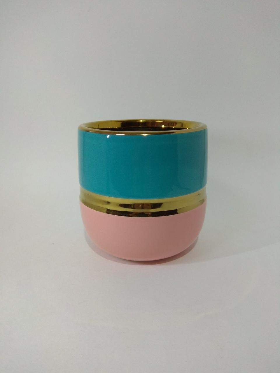 Горшок для цветов керамика Барби 15х14,5 см Разноцветный