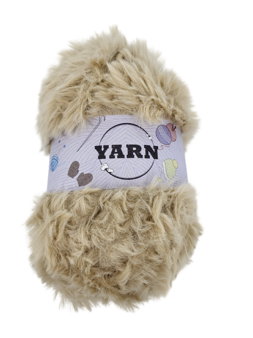 Пряжа Yarn под мех 100 г Бежевый