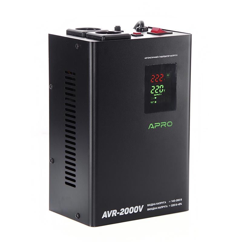 Стабілізатор напруги релейний APRO AVR-2000V підвісний - фото 2