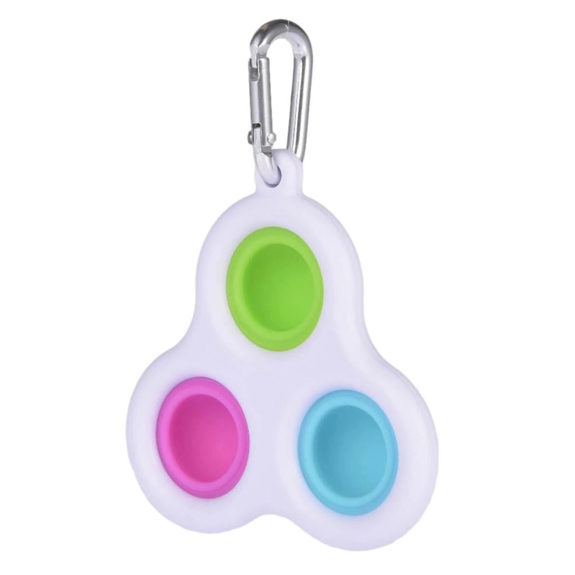 Pop It/брелок игрушка-антистресс с карабином Белый (58516)