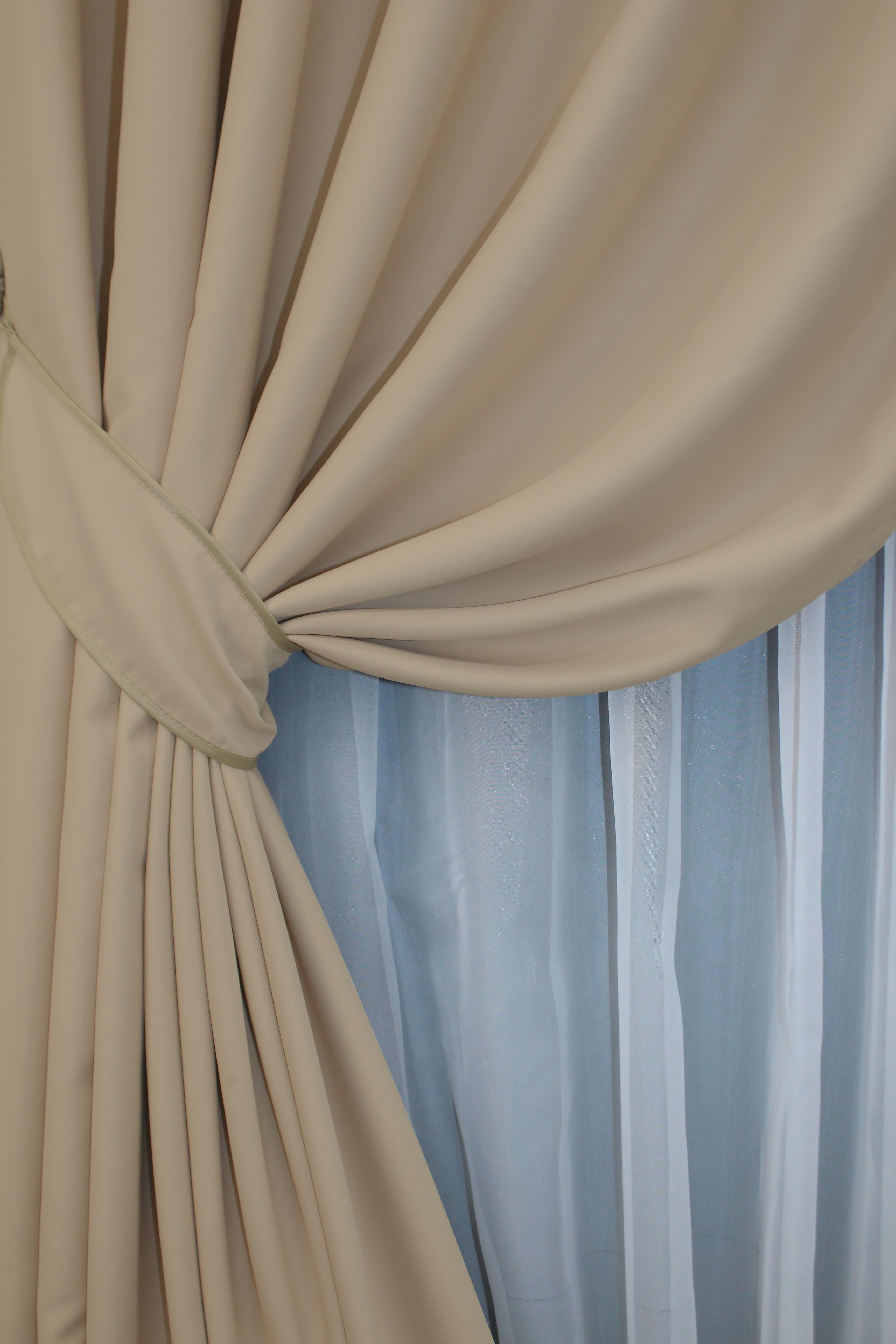 Комплект штор VR-Textil Midnight № 1232ш блэкаут 150х290 см 2 шт. Бежевый (33-0077) - фото 5 Комплект штор VR-Textil Midnight № 1232ш блэкаут 150х290 см 2 шт. Бежевый (33-0077) - фото 5