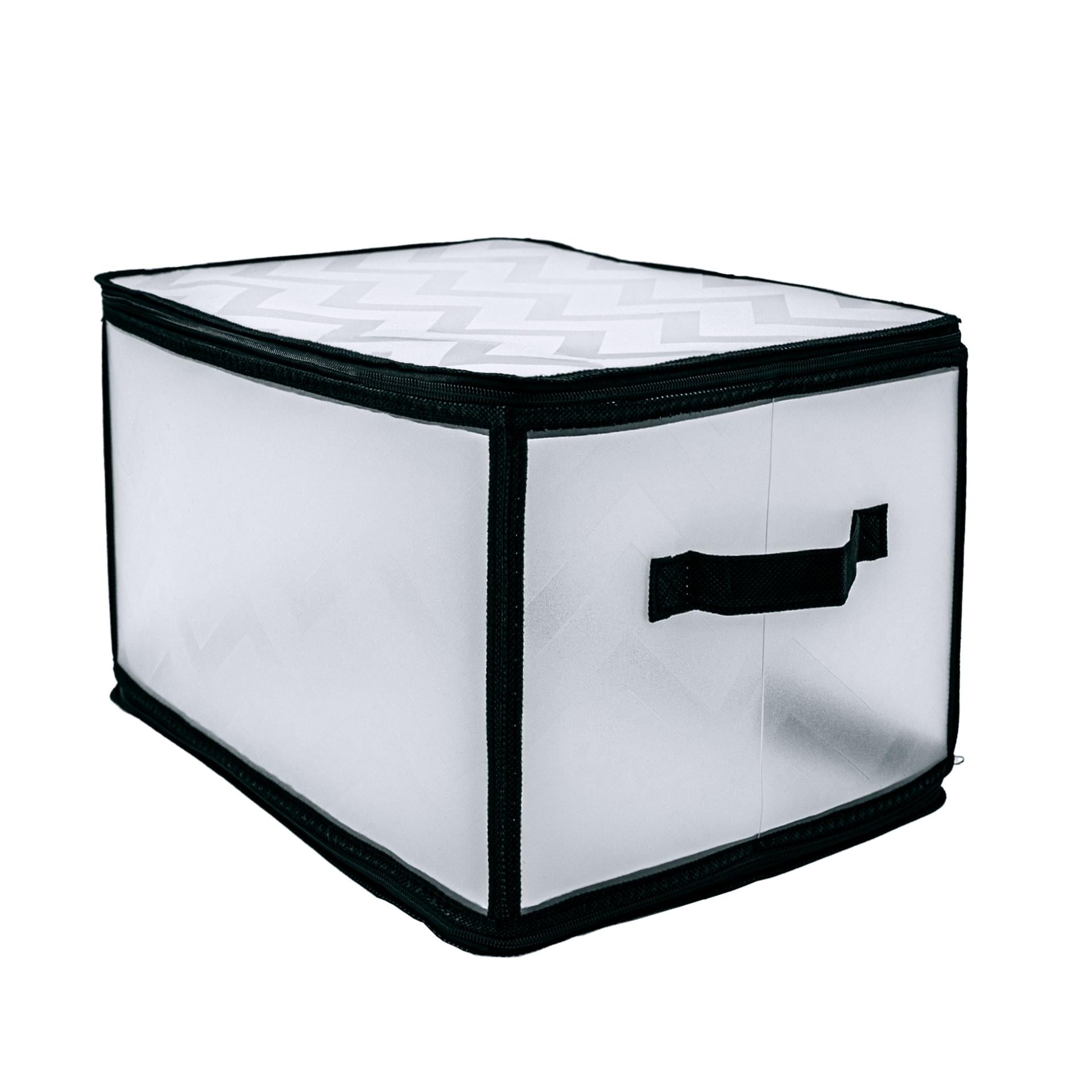 Короб-органайзер складной Handy Home Zigzag на молнии 40x30x25 см Черно-белый (ZSH23L)