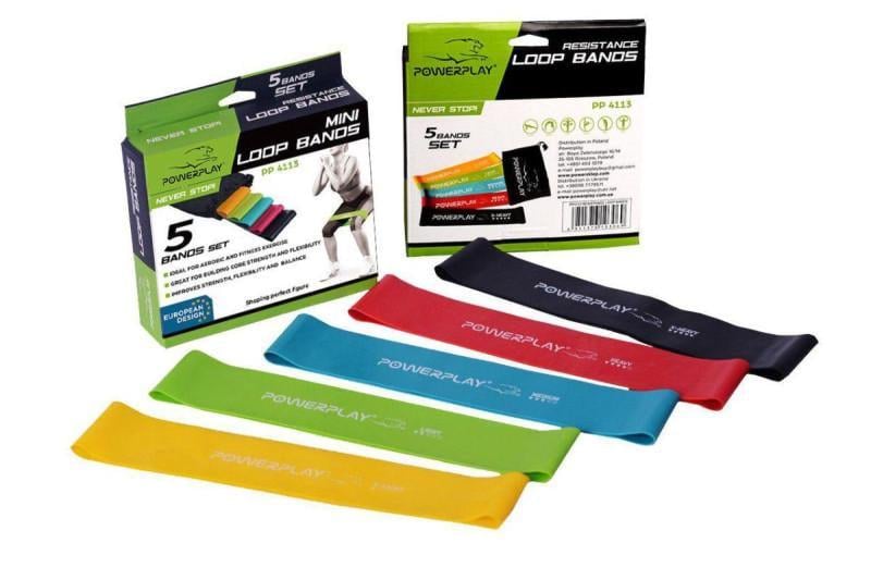 Набір стрічок-еспандерів PowerPlay 4113 5 шт. Multicolored Набір стрічок-еспандерів PowerPlay 4113 5 шт. Multicolored
