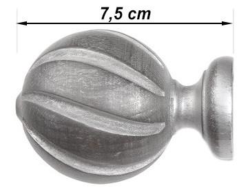 Карниз Mardom дерев'яний Коліна гладкий 28/25 мм 160 см Чорно-срібний - фото 3