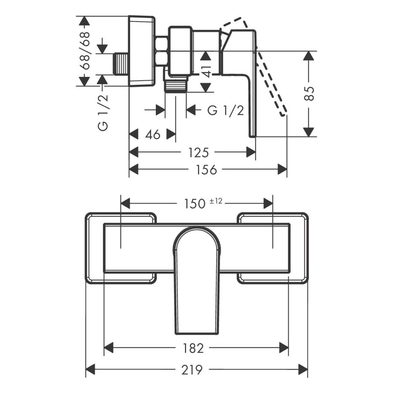 Змішувач для душу Hansgrohe VERNIS SHAPE 71650670 Чорний (102977) - фото 2