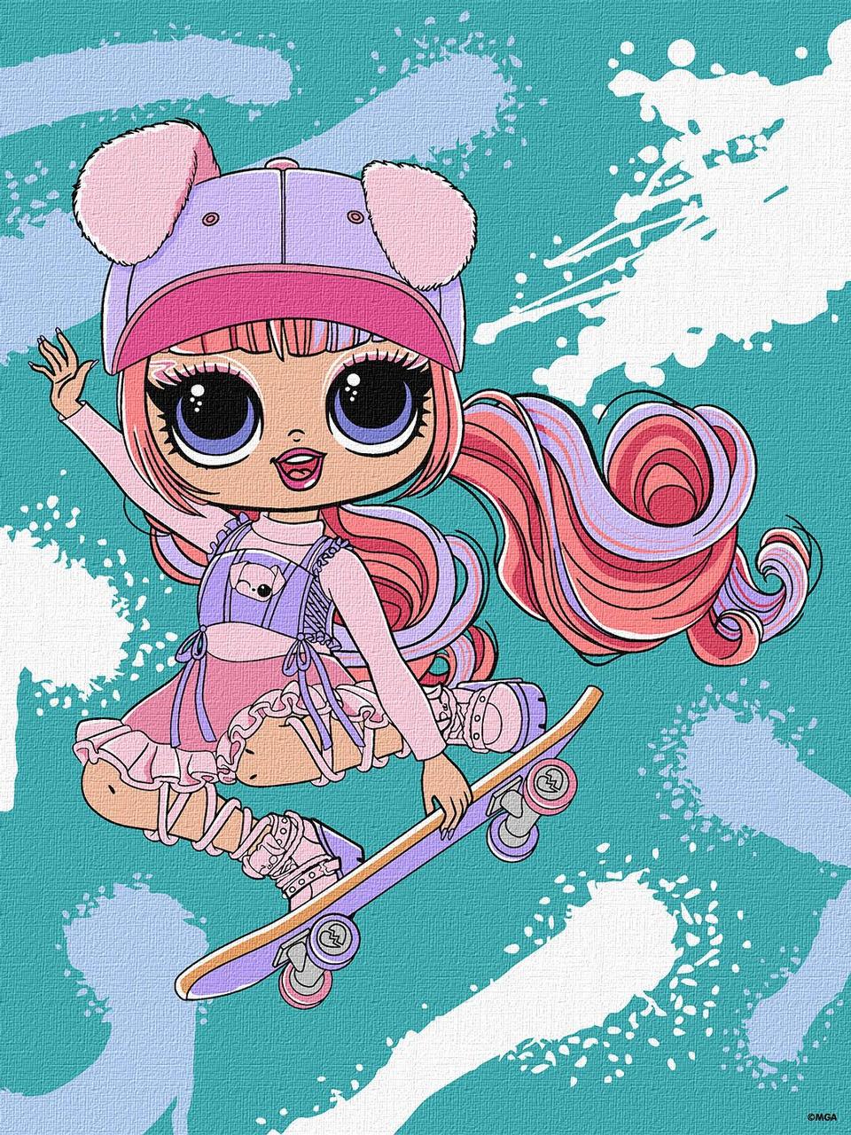 Картина по номерам Ideyka Tweens LOL Skate Dance Ali Dance 30х40 см (2824290071)