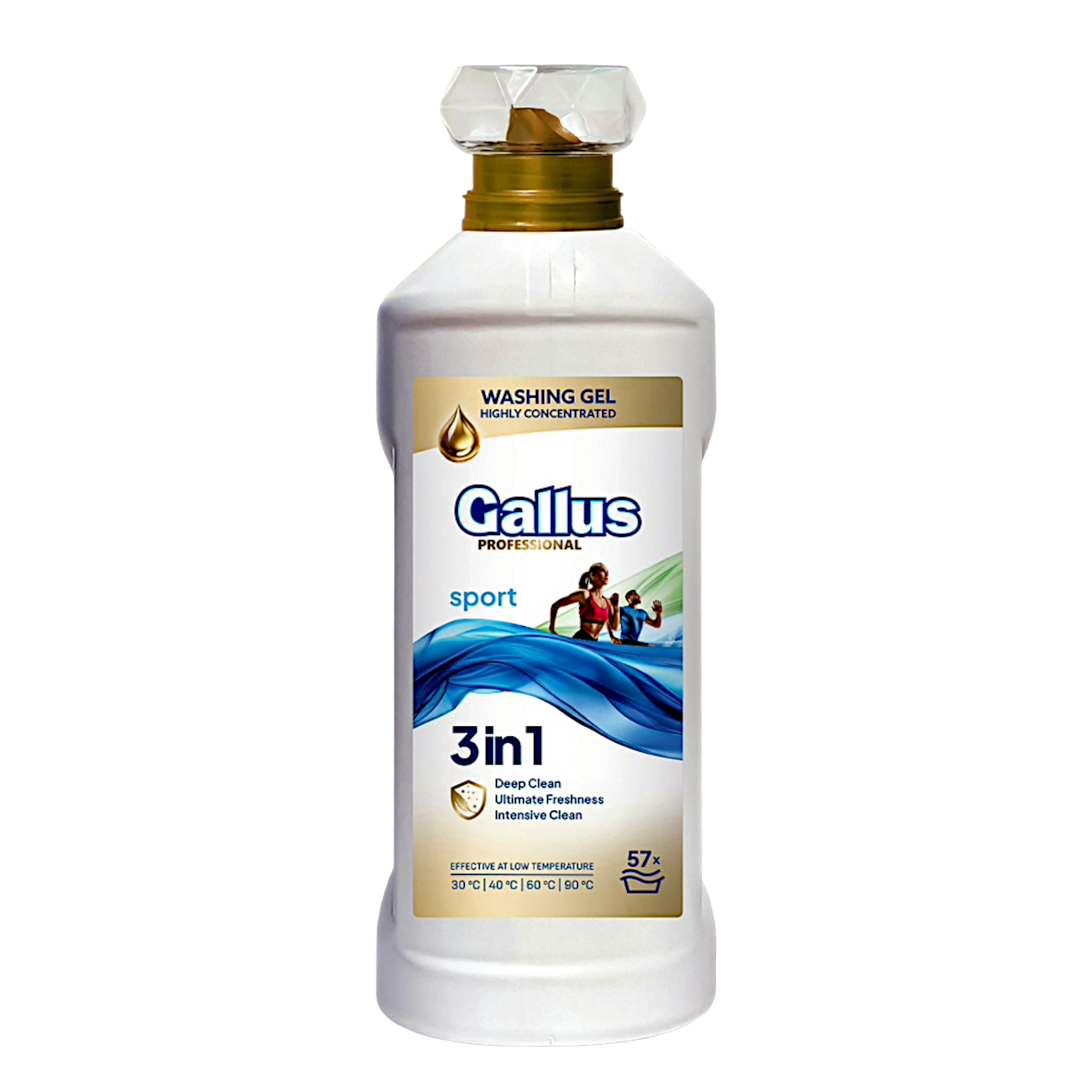 Гель для прання спортивних речей Gallus Professional Sport концентрат 3в1 57 прань 2 л (301602)