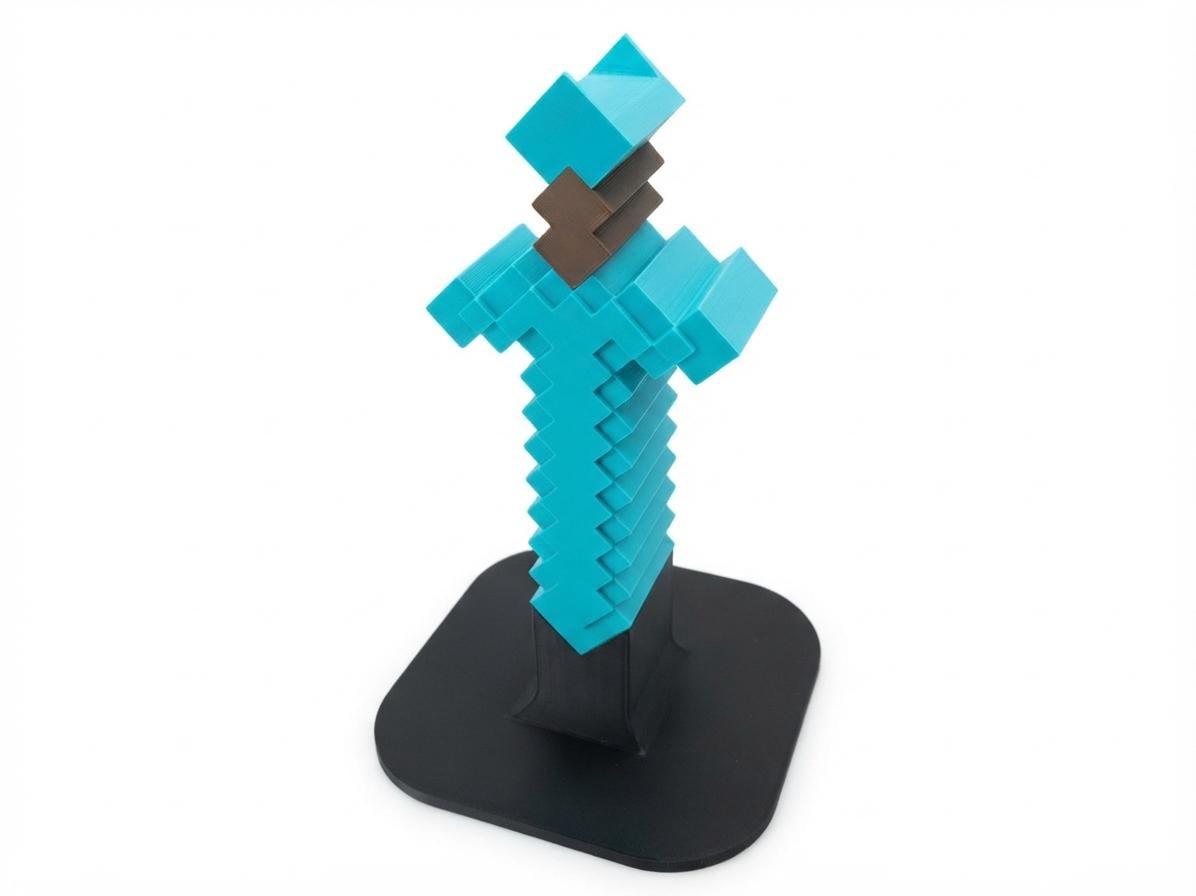 Подставка настольная для наушников Minecraft Алмазный меч (0985)