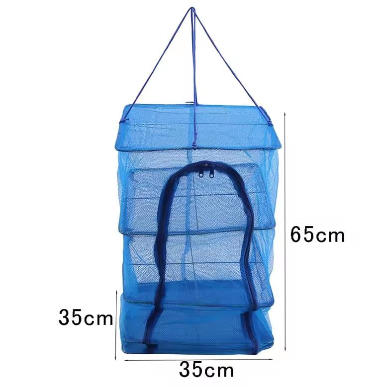 Сетка для сушки рыбы и фруктов Be-Tech SH7712112 3 уровня 35х35х65 см Синий (27558068) - фото 3