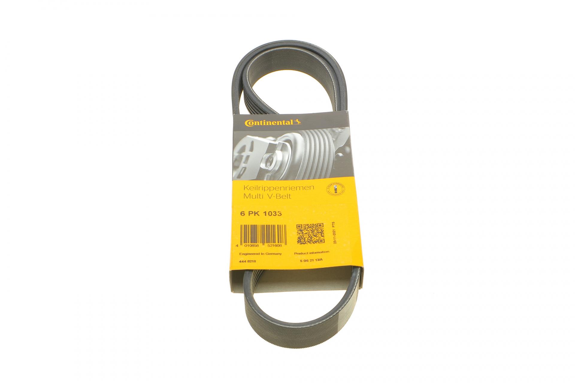 Ремень генератора Continental VW Golf/Passat 1.6-2.0 96-/Nissan Primera/Almera 2.0 90-01/Citroen C2 1.4 05-09 6PK1033