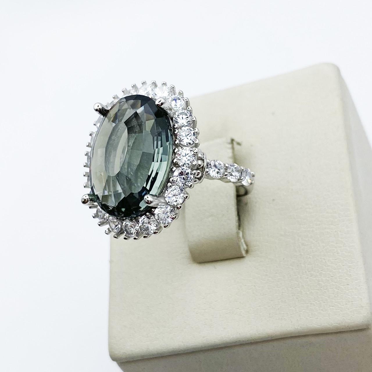 Кольцо серебряное с дымчатым кварцем р. 17 6,51 г (1883921859)