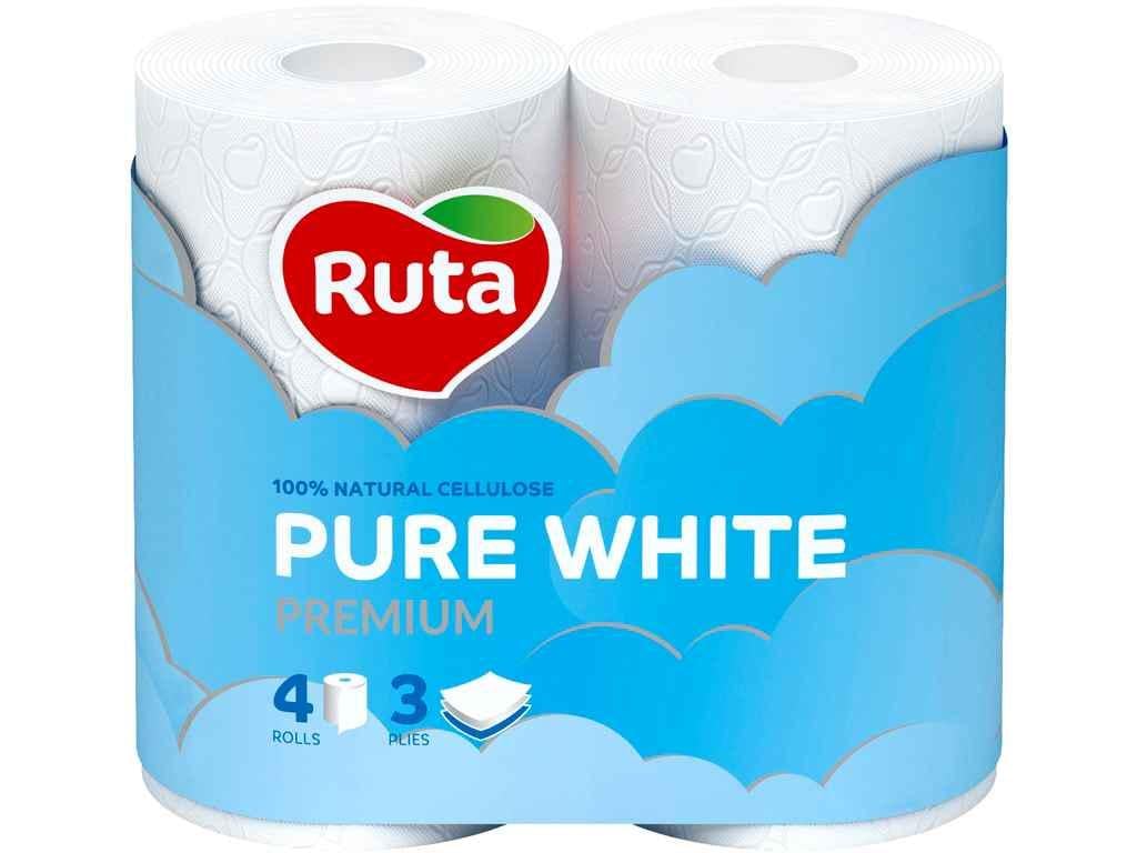 Туалетная бумага Ruta Pure White 4 рулона 3 слоя (859839)