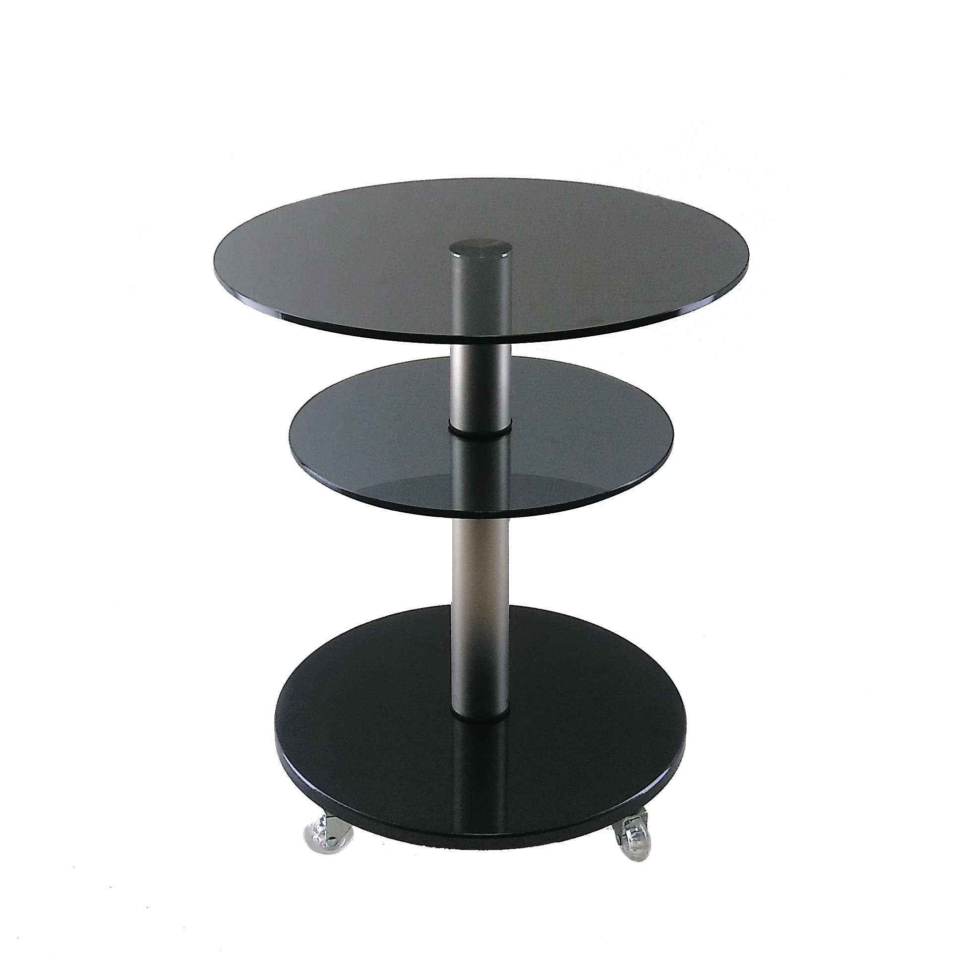 Стол журнальный стеклянный Commus Bravo Light 425 K gray-black-nks60 Черный (411820205)