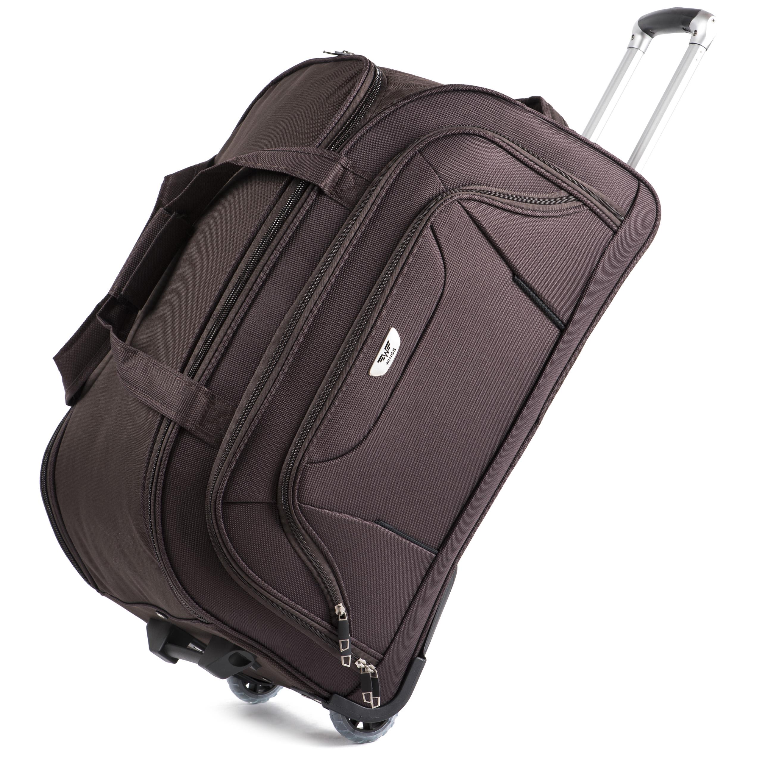 Сумка дорожня Wings c1055 50 л на 2 колесах Коричневий (10228289) - фото 3 Сумка дорожня Wings c1055 50 л на 2 колесах Коричневий (10228289) - фото 3