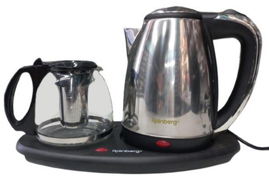 Електрочайник із заварником на підставці Rainberg RB-2504 2000W 2 л (22642750) Електрочайник із заварником на підставці Rainberg RB-2504 2000W 2 л (22642750)