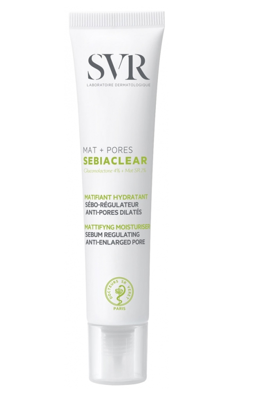 Крем для лица матирующий SVR Sebiaclear Mat+Pores для комбинированной и жирной кожи и сужения пор 40 мл (26070536)