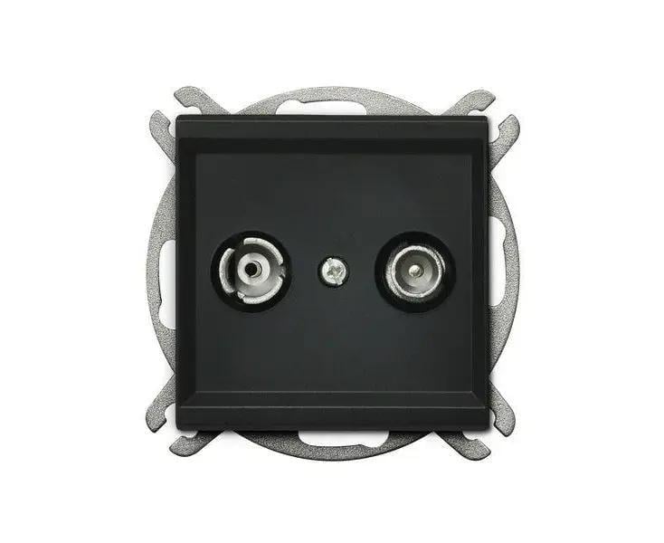 Розетка TV Ospel Sonata без рамки Черный (29176576)