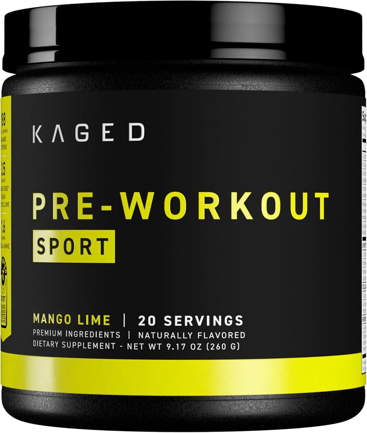 Предтренировочный комплекс Kaged Muscle Pre-Workout Sport Mango Lime 268 г