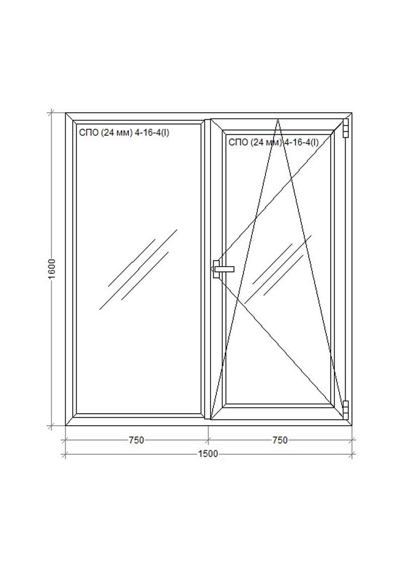Окно металлопластиковое WDS 5S поворотно-откидное 1500х1600 мм - фото 3 Окно металлопластиковое WDS 5S поворотно-откидное 1500х1600 мм - фото 3