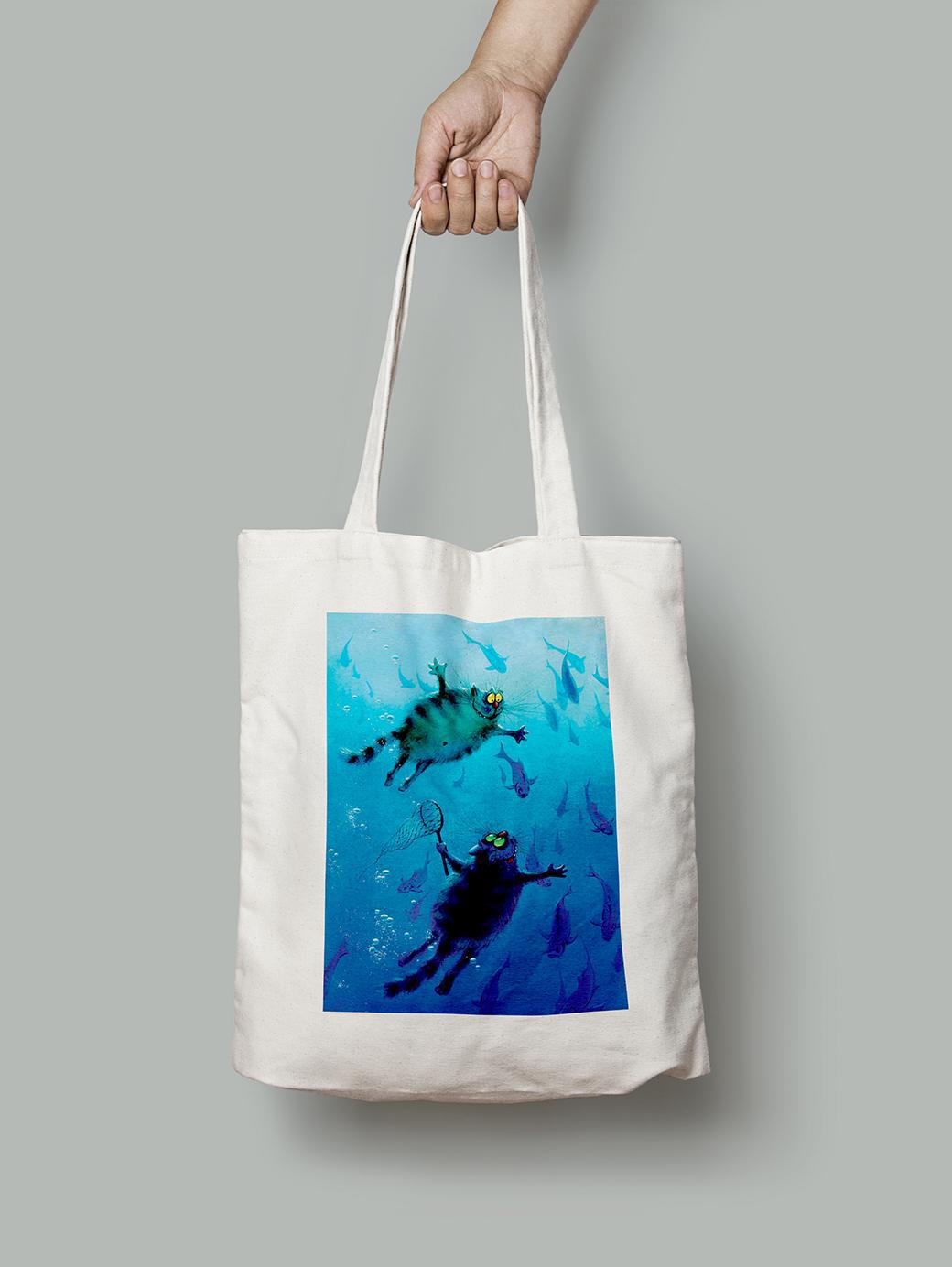 Эко-сумка Коты октонавты шопер (rinaz_14_Bag)